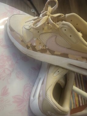 Nike Air Max Beige Pink Camo Sneakers